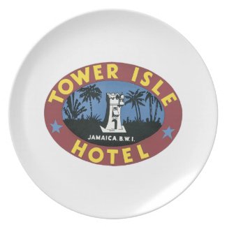 Tower Isle Hotel, Jamaice BWI Party Plate