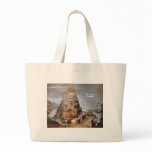 Tower of babel tote bags