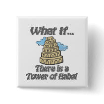 Tower of Babel Pinback Button