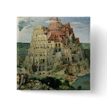 Tower of Babel Pinback Buttons