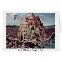 Tower Of Babel By Bruegel A. Pieter Cards