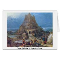 Tower Of Babel By Bruegel A. Pieter Cards