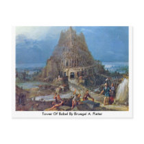 Tower Of Babel By Bruegel A. Pieter Postcard