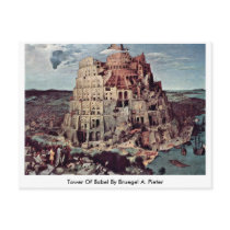 Tower Of Babel By Bruegel A. Pieter Postcard