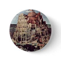 Tower Of Babel,  By Bruegel D. Ä. Pieter Button