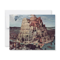 Tower Of Babel,  By Bruegel D. Ä. Pieter Custom Announcement