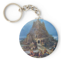 Tower Of Babel By Bruegel D. Ä. Pieter Keychains