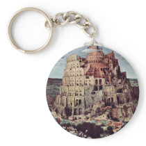 Tower Of Babel,  By Bruegel D. Ä. Pieter Key Chains