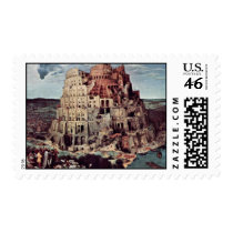 Tower Of Babel,  By Bruegel D. Ä. Pieter Postage Stamps