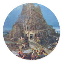 Tower Of Babel By Bruegel D. Ä. Pieter Sticker
