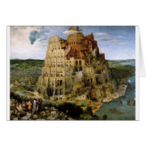 Tower of Babel by Brueghel Greeting Cards