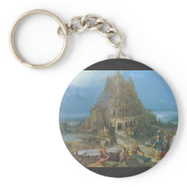Tower of Babel by Pieter Bruegel Key Chain