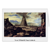 Tower Of Babel By Toeput Lodewyk Greeting Card