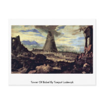 Tower Of Babel By Toeput Lodewyk Postcard