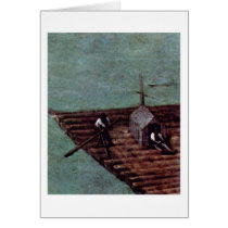 Tower Of Babel Detail By Bruegel A. Pieter Greeting Card