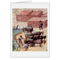 Tower Of Babel Detail By Bruegel A. Pieter Greeting Cards