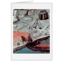Tower Of Babel Detail By Bruegel A. Pieter Greeting Cards