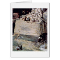 Tower Of Babel Detail By Bruegel A. Pieter Card