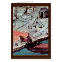 Tower Of Babel, Detail By Bruegel D. Ä. Pieter (Be Greeting Cards