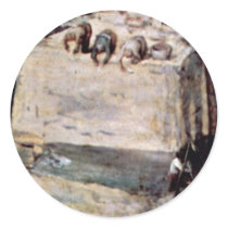Tower Of Babel, Detail By Bruegel D. Ä. Pieter (Be Sticker