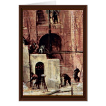 Tower Of Babel, Detail By Bruegel D. Ä. Pieter Greeting Cards