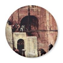 Tower Of Babel, Detail By Bruegel D. Ä. Pieter Fridge Magnet