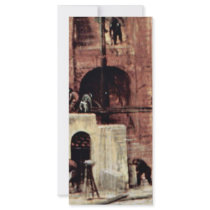 Tower Of Babel, Detail By Bruegel D. Ä. Pieter Custom Rack Card