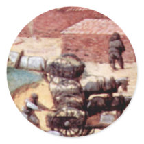 Tower Of Babel, Detail By Bruegel D. Ä. Pieter Round Sticker