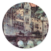 Tower Of Babel, Detail By Bruegel D. Ä. Pieter Stickers