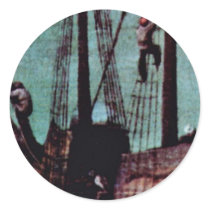 Tower Of Babel, Detail By Bruegel D. Ä. Pieter Sticker