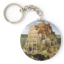 Tower of Babel - Peter Bruegel Key Chains