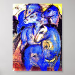 Tower of Blue Horses Art Poster Print