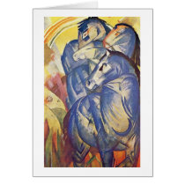 Tower Of Blue Horses By Franz Marc Card