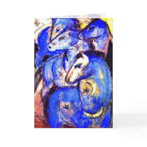 Tower of Blue Horses by Franz Marc Greeting Card