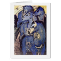 Tower Of Blue Horses By Franz Marc Cards