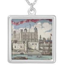 Tower of London Seen from the River Thames Personalized Necklace