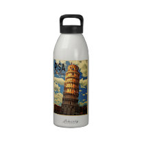 Tower Of Pisa ltaly water bottles