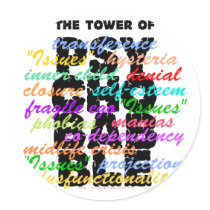 Tower of Psychobabble stickers by geargems Tower of Psychobabble stickers