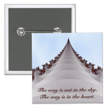 Towering Tree Motivational Buddha Quote Name Tag Pin