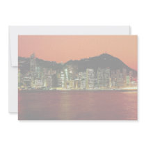 Towers of Central Hong Kong Island at dusk seen fr Personalized Announcement