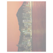 Towers of Central Hong Kong Island at dusk seen fr Letterhead Template