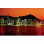 Towers of Central Hong Kong Island at dusk seen fr Cut Outs