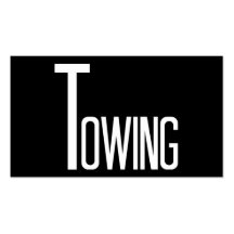 Towing Black and White Business Card Template