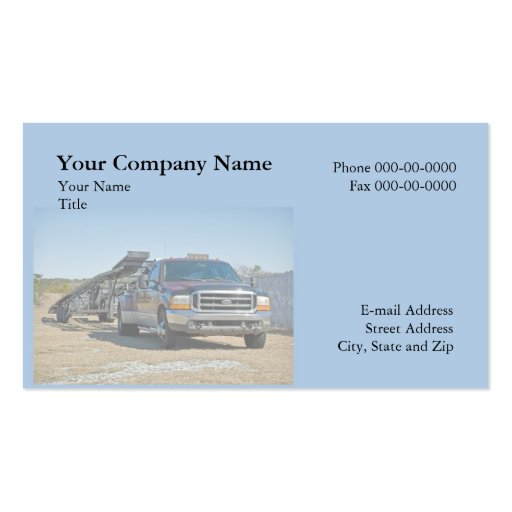 Towing Business Card (front side)