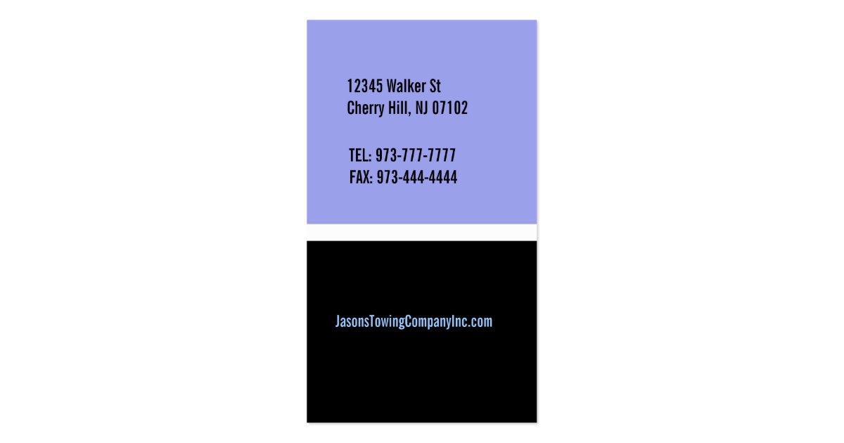 Towing Business Cards Zazzle