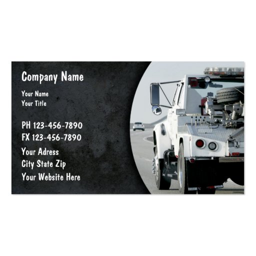 Towing Business Cards (front side)