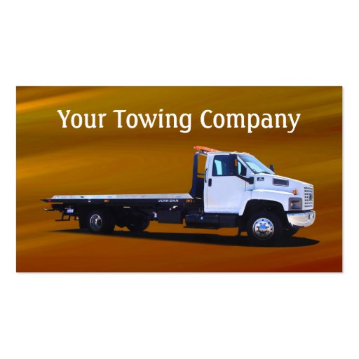 Towing CUSTOMIZABLE Business Card (back side)