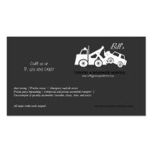Towing Roadside Wrecker Service Business Card