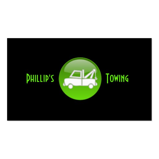 Towing Truck Business Card (front side)