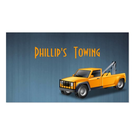 Towing Truck Business Card (front side)